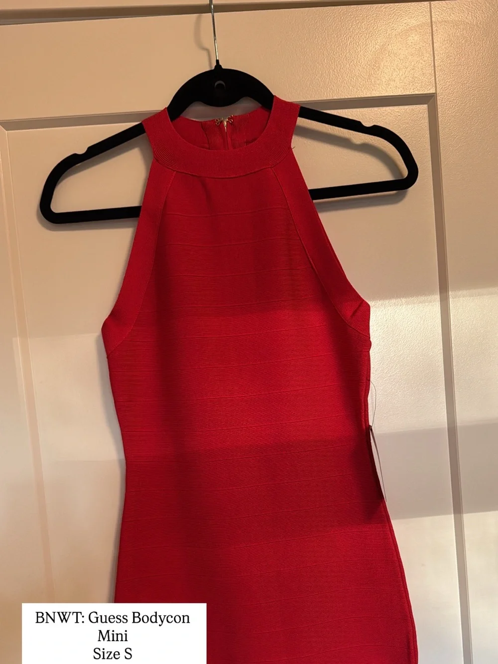 Guess Red Halter Bodycon Mini Dress - Picture 1 of 2